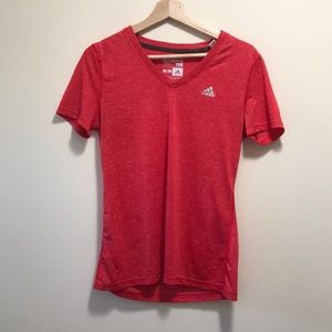 ⚡️Adidas v-neck t-shirt women’s M heather red⚡️